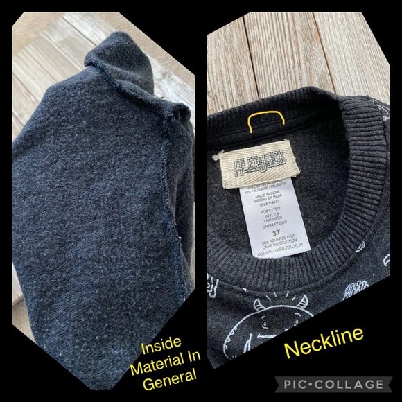 Alex & Jack Toddler Boys Dinosaur Monster Sweatshirt Size 3T Graphic Print Fun - Picture 12 of 12